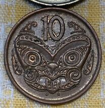 ● 【中古】ニュージーランド 　2、10セント、1ドル　硬貨計5枚　コイン_画像4