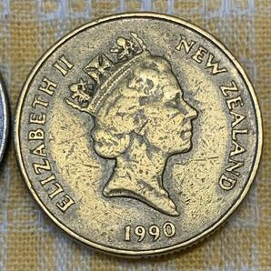 ● 【中古】ニュージーランド  2、10セント、1ドル 硬貨計5枚 コインの画像10