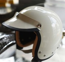 VINTAGE STYLE ヴィンテージ スタイル ジェット ヘルメット　ファイバーシェル 本革製　MADE IN TOKYO　オートバイ　ビンテージ_画像1