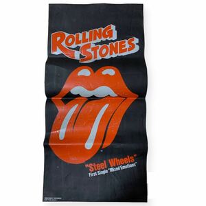 Rollig Stones ローリングストーンズ　Steel Wheels ツアー　ショッピングバッグ　ノベルティ　特典　バッグ　ストーンズ　ビニールバッグ
