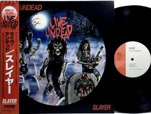 【日ミニLP帯】 スレイヤー SLAYER / ライヴ・アンデッド LIVE UNDEAD 1986 国内盤 LPレコード ミニアルバム 12インチ SP18-5249 試聴済