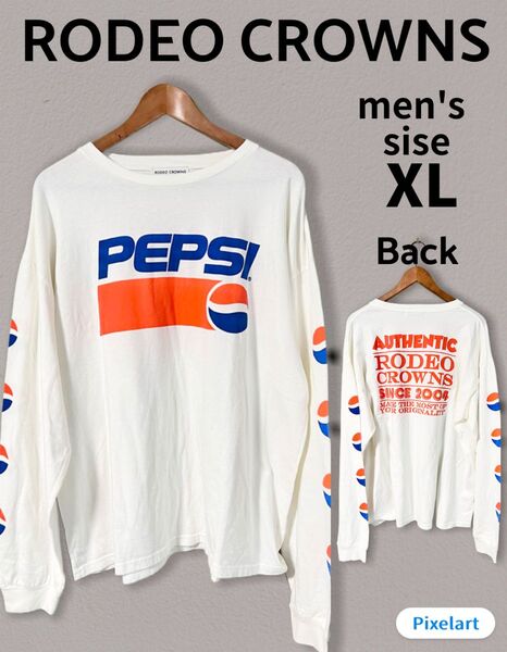 RODEO CROWNS ロデオクラウン PEPSI ペプシ プリントロンT 白 アメカジ