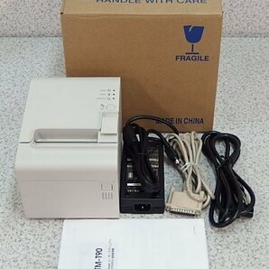 ■β 【美品】 EPSON/エプソン サーマルプリンタ TM-T90 141 M165A RS232C/DK 印字良好 印字良好 カッター付 80mm 元箱付き【0303-01】の画像1