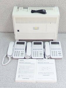 #β NAKAYO/nakayo. equipment + telephone machine set NYC-iF/M button equipment + telephone machine NYC-12Si-SDW 3 pcs electrification verification the first period . settled [1129-01]