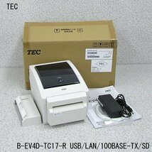 ■β【Aランク】TEC/東芝テック ラベルプリンタ B-EV4D-TC17-R 感熱/USB/LAN/100BASE/SDカード対応 動作確認OK/印字良好 元箱付【1108-14】_画像1