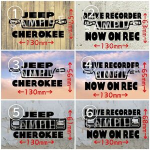 ジープ　チェロキー　カッティングステッカー　ドライブレコーダー　アウトドア　グッズ　車　ロゴ　Jeep