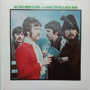 7インチEP シングル盤　THE BEATLES ALL YOU NEED IS LOVE 片面BABY, YOU’RE A RICH MAN PARLOPHONE EMI Lennon McCartney 