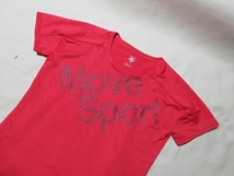 L-421★デサント・DMWNJA57♪赤色/MOVE SPORT/半袖Tシャツ(O)★_画像2