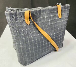 ∂ 【美品】エルメス HERMES アメダバ カバ ドゥ ポッシュ　キャンバス レザー　トート・ショルダーバッグ グレー系 / 250283 / 1114-8