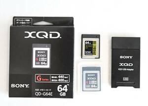 ★送料無料★XQDカード 64GB 2枚 リーダーセット★QDA-SB1 QD-64E