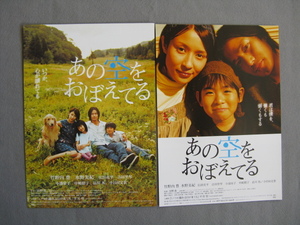 竹野内豊/映画チラシ「あの空をおぼえてる」２種/水野美紀/2008年/Ｂ5　　管210407