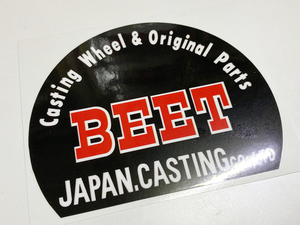 BEET 半円赤文字 ステッカー / ビート レーシングチーム 当時 Z1 Z2 CBX 400F FX GS