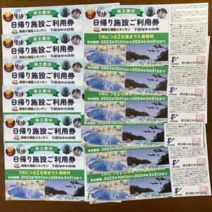 【送料無料】最新 藤田観光 12枚 日帰り施設ご利用券+60枚 株主優待券 箱根小涌園ユネッサン 下田海中水族館 2023/10/01~2024/3/31まで