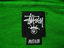 Stussy ステューシー M 緑 グリーン コットンパーカー フード付き トレーナー_画像3