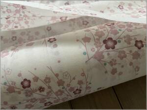 mets★5m*風光明花*梅の花*和柄*スケア*white pink*コットン*83A