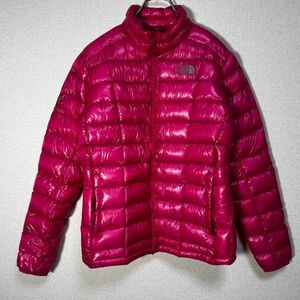 ノースフェイス ライトヒートダウンジャケット　900　ピンク　刺繍サミットKD 古着　入手困難　激レア　人気　希少 ワンポイントロゴ
