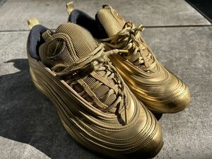 【送料込 USED】NIKE AIR MAX 97 QS GOLD MEDAL METALLIC GOLD 28cm US10 ナイキ スニーカー