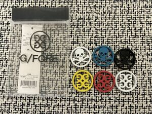 【未使用品】G/FORE★ジーフォア★ゴルフマーカー★SKULL&GG BALL MARKER 6個セット★イエローレッドブルーブラックホワイト★赤黄青黒白