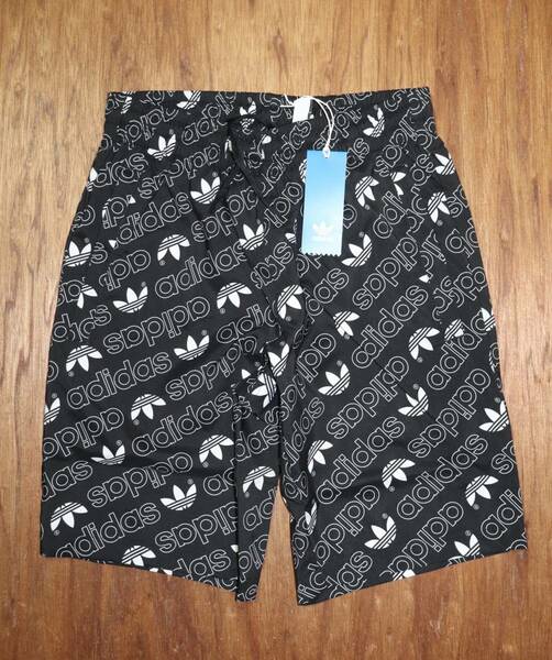 送料無料 特価即決【未使用】 adidas Originals ★ MONOGRAM SHORTS (M) ★ アディダス オリジナルス ボードショーツ 水着 DH4791