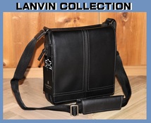 送料無料 【未使用】 LANVIN COLLECTION ★ 牛革 レザーショルダーバッグ(サントル) ★ ランバンコレクション 286101 税込定価4万700円_画像1