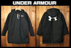 特価即決【新品】 UNDER ARMOUR ★ ジュニア 中綿 ベンチコート (YMD/140cm) ★ アンダーアーマー 撥水 ロングコート 税込定価1万2100円 ②