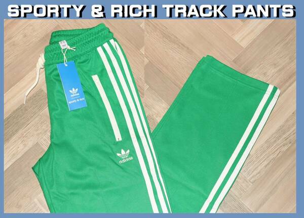 送料無料 即決 【未使用】 adidas Originals ★ SPORTY & RICH TRACK PANTS (Mサイズ) ★ アディダス スポーティ&リッチ IB2154 パンツ