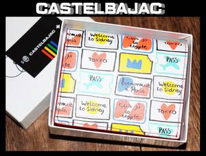 送料無料 特価即決【未使用】 CASTELBAJAC ★ 牛革 2つ折り財布 (ベル) ★ カステルバジャック 税込定価1万3200円 品番094614