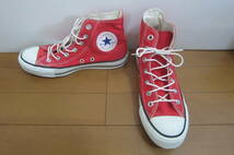 CONVERSE コンバース ALL STAR オールスター M9621 HI ハイカットスニーカー 赤 24.5㎝ O2311A_画像1