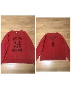  трудно найти стандартный товар Vintage 1st первый период A BATHING APE A Bathing Ape BABY MILO SNOOPYla gran тренировочный двусторонний принт мужской L 90s~