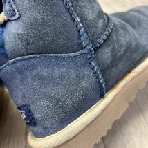 ■ C-930 UGG アグ ムートン ムートンブーツ ファー ショートブーツ スエード ネイビー レディース 23cm_画像8