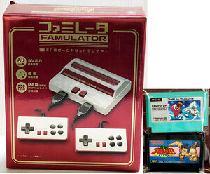 レトロファミレーターファミコン互換機とファミコンカセット　アイスクライマーとプロレス闘魂伝説　USED　動作確認済　生産終了　希少品