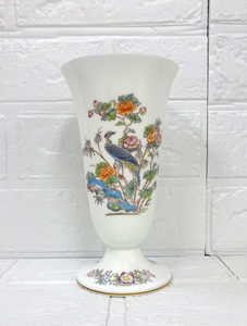 ウェッジウッド クタニクレーン フラワーベース 花瓶 高さ17.5cm 口径10cm WEDGWOOD KUTANI CRANE 牡丹の花と鶴 札幌市 白石区