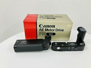 【送料無料美品】Canon キャノン AE MOTOR DRIVE FN モータードライブ / BATTERY PACK FN バッテリーパック セット 箱付き 動作未確認