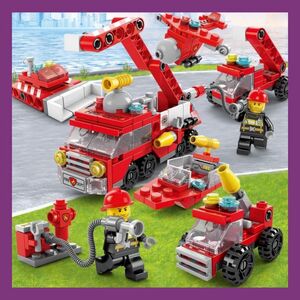 プレゼント 消防車　ブロック　知育玩具　LEGO互換性　匿名配送