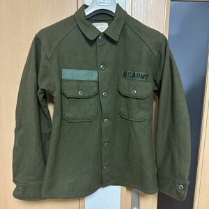 良品　US ARMY 70s ウールシャツ　ミリタリーシャツ Mサイズ　カーキ　78年製