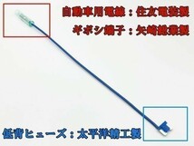 XO-000-青 【15A 青 電源取り出し 低背 ヒューズ 1本】 電源 取り出し 配線 分岐 検索用) ハイエース セルシオ ランクル アクア_画像2