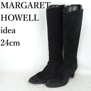 EB3992*MARGARET HOWELL idea*マーガレット・ハウエルアイデア*レディースロングブーツ*24cm*黒