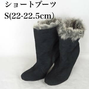 EB4003*レディースショートブーツ*S(22-22.5cm）*黒