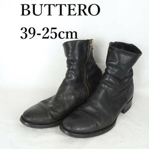 EB4030*BUTTERO*ブッテロ*メンズショートブーツ*39-25cm*黒