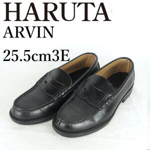 MK3230*HARUTA ARVIN*ハルタ*メンズローファー*25.5cm3E*黒