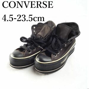 LK7179*CONVERSE*コンバース*レディースハイカットスニーカー*4.5-23..5cm*黒