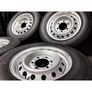 ☆::新品同様/新車外し::☆2021年製 ブリヂストン RD-613 195/70R15 106/104L LT x トヨタ カムロード純正ホイール 5J 6穴 139.7 +30 4本