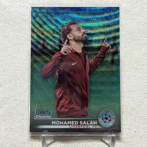 Mohamed Salah Aqua Wave Refractor /275 2022-23 Topps Stadium Club Chrome UEFA Soccer