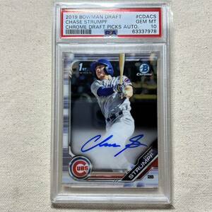 【PSA10】 Chase Strumpf 1st Chrome Auto 2019 Bowman Draft Baseball Topps MLB 【GEM MINT】