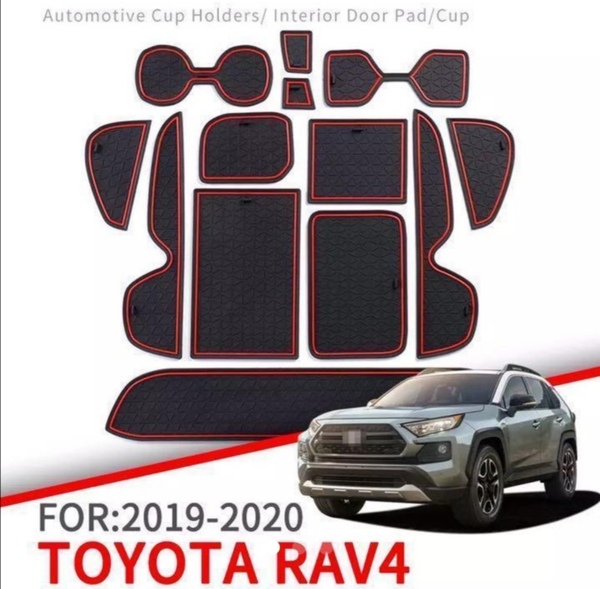 【送料無料、匿名配送】2019~現行 トヨタ 新型 RAV4 5代目 インテリアラバーマット ドアポケット