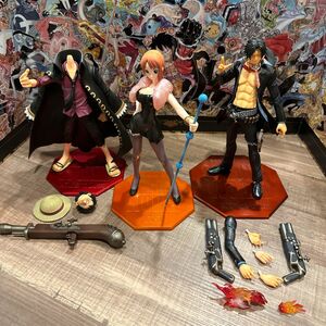 メガハウス P.O.P STRONG EDITION ルフィ ナミ エース ワンピース フィギュア セット ONE PIECE