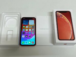 1924　au iPhone XR 128GB コーラル MT0T2J/A 中古 判定〇 SIMロック解除済み