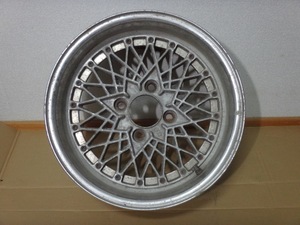 SSR メッシュ 15×7J? PCD114.3/4H 4穴 1本 旧車 リペア 曲がりあり 修正ベース 当時物 ジャンク 中古 送料無料