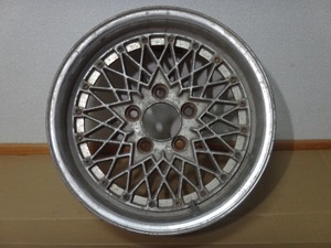 SSR メッシュ 15×6.5J? PCD114.3/5H 5穴 1本 旧車 リペア 曲がりあり 修正ベース 当時物 ジャンク 中古 送料無料