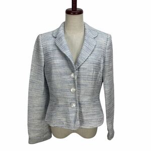 ARMANI Armani ko let's .-ni lady's pattern b leather jacket border outer garment 